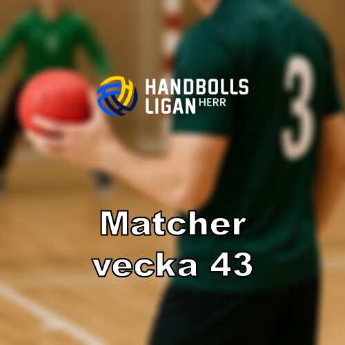 Vecka 43 i handbollsligan herrar tre matcher i omgang 8 9