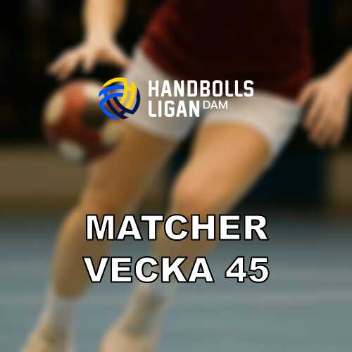 Vecka 45 i handbollsligan damer omgang 7 med sex matcher