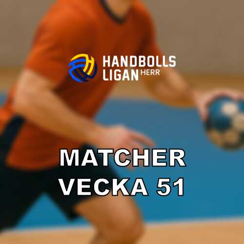 Handbollsligan vecka 51 omgang 15 och 16 med tabelltryck i flera led