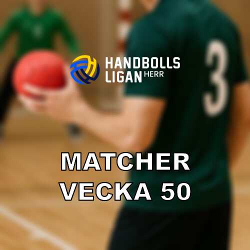 Vecka 50 i handbollsligan herrar full omgang formar tabellaget